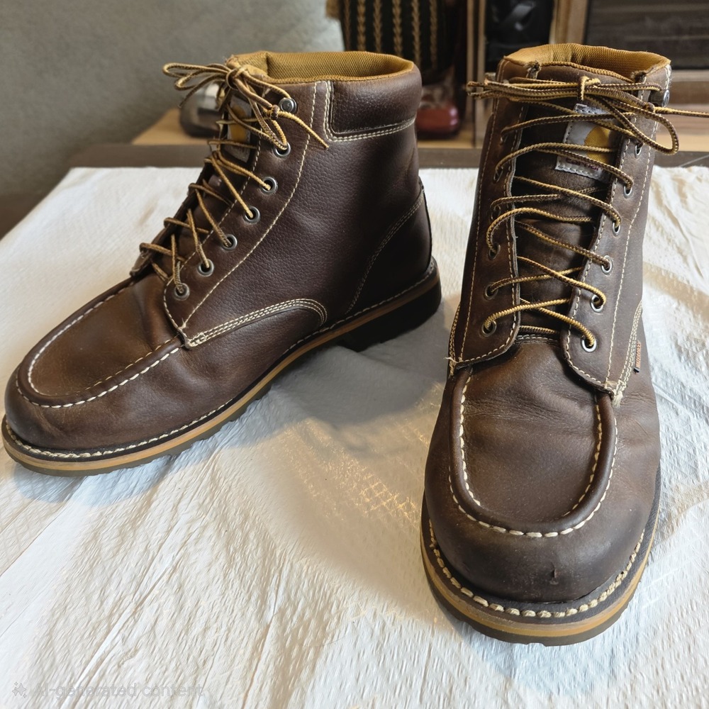 Carhartt Waterproof 6-Inch Moc Toe Wedge Men's Work Boots Size 12 CMW6197